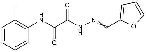 2-(2-(2-FURYLMETHYLENE)HYDRAZINO)-N-(2-METHYLPHENYL)-2-OXOACETAMIDE Struktur