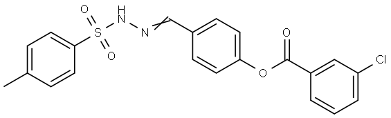 4-(2-((4-METHYLPHENYL)SULFONYL)CARBOHYDRAZONOYL)PHENYL 3-CHLOROBENZOATE Struktur