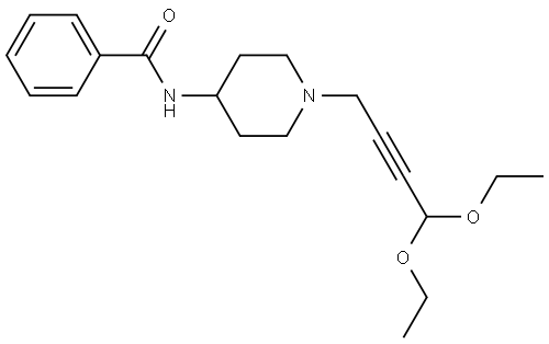 N-[1-(4,4-diethoxy-2-butynyl)-4-piperidinyl]benzamide Struktur