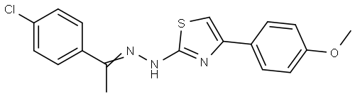 1-(4-CHLOROPHENYL)ETHANONE [4-(4-METHOXYPHENYL)-1,3-THIAZOL-2-YL]HYDRAZONE Struktur