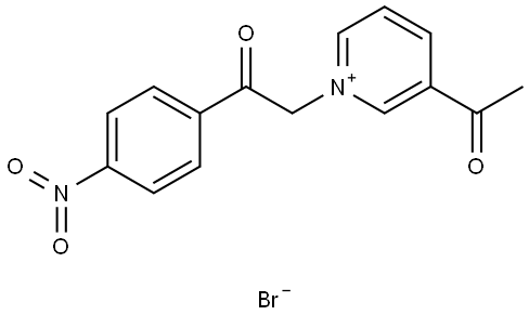 3-ACETYL-1-(2-(4-NITROPHENYL)-2-OXOETHYL)PYRIDINIUM BROMIDE Struktur