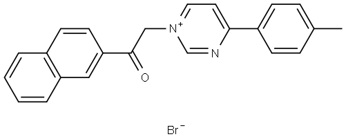 4-(4-METHYLPHENYL)-1-(2-(2-NAPHTHYL)-2-OXOETHYL)PYRIMIDIN-1-IUM BROMIDE Struktur