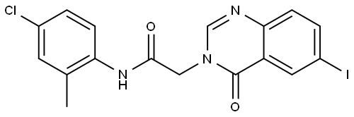 N-(4-CHLORO-2-METHYLPHENYL)-2-(6-IODO-4-OXO-3(4H)-QUINAZOLINYL)ACETAMIDE Struktur