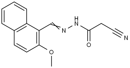 2-CYANO-N'-((2-METHOXY-1-NAPHTHYL)METHYLENE)ACETOHYDRAZIDE Struktur