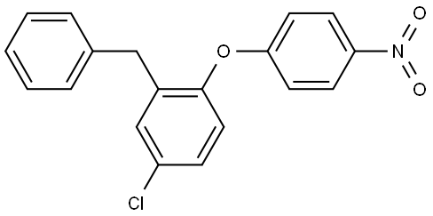 2-BENZYL-4-CHLORO-1-(4-NITROPHENOXY)BENZENE Struktur