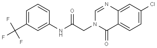 2-(7-CHLORO-4-OXO-3(4H)-QUINAZOLINYL)-N-(3-(TRIFLUOROMETHYL)PHENYL)ACETAMIDE Struktur