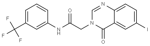 2-(6-IODO-4-OXO-3(4H)-QUINAZOLINYL)-N-(3-(TRIFLUOROMETHYL)PHENYL)ACETAMIDE Struktur