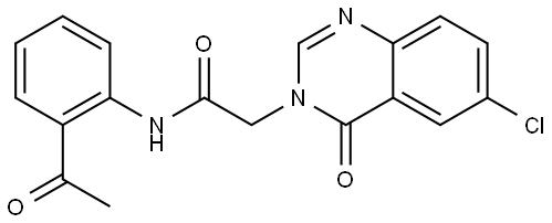 N-(2-ACETYLPHENYL)-2-(6-CHLORO-4-OXO-3(4H)-QUINAZOLINYL)ACETAMIDE Struktur