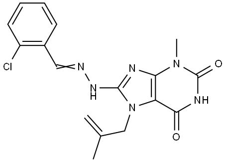 2-CHLOROBENZALDEHYDE [3-METHYL-7-(2-METHYL-2-PROPENYL)-2,6-DIOXO-2,3,6,7-TETRAHYDRO-1H-PURIN-8-YL]HYDRAZONE Struktur