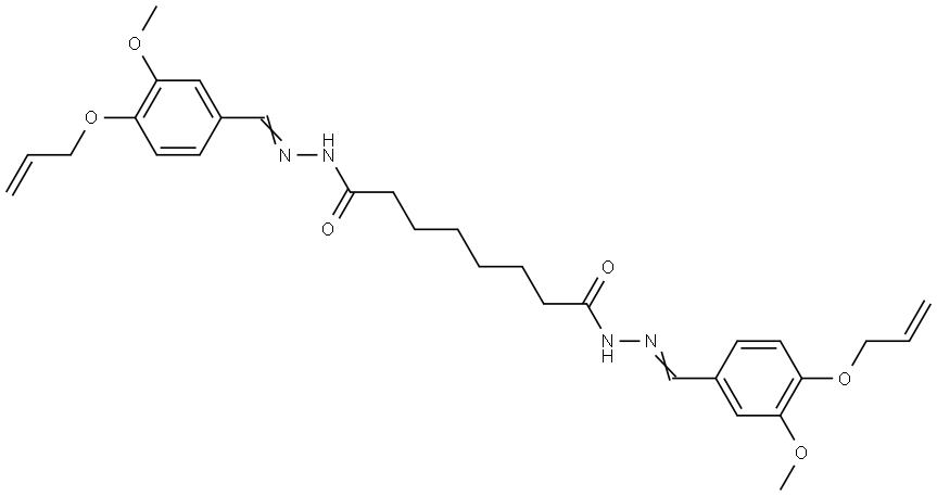 N'(1),N'(8)-BIS(4-(ALLYLOXY)-3-METHOXYBENZYLIDENE)OCTANEDIHYDRAZIDE Struktur