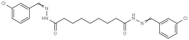 N'(1),N'(9)-BIS(3-CHLOROBENZYLIDENE)NONANEDIHYDRAZIDE Struktur