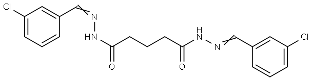 N'(1),N'(5)-BIS(3-CHLOROBENZYLIDENE)PENTANEDIHYDRAZIDE Struktur