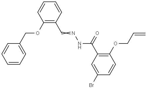 2-(ALLYLOXY)-N'-(2-(BENZYLOXY)BENZYLIDENE)-5-BROMOBENZOHYDRAZIDE Struktur