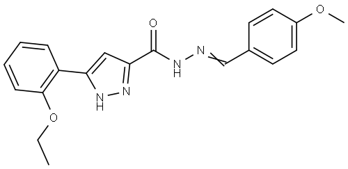 3-(2-ETHOXYPHENYL)-N'-(4-METHOXYBENZYLIDENE)-1H-PYRAZOLE-5-CARBOHYDRAZIDE Struktur