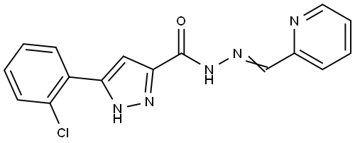 3-(2-CHLOROPHENYL)-N'-(2-PYRIDINYLMETHYLENE)-1H-PYRAZOLE-5-CARBOHYDRAZIDE Struktur