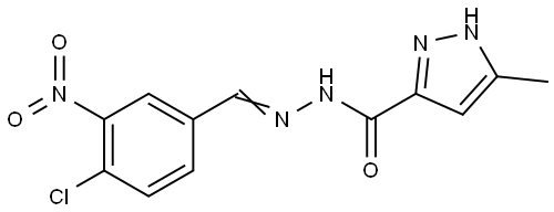 N'-(4-CHLORO-3-NITROBENZYLIDENE)-3-METHYL-1H-PYRAZOLE-5-CARBOHYDRAZIDE Struktur