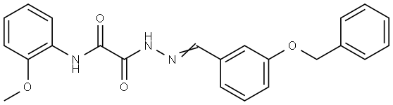 2-(2-(3-(BENZYLOXY)BENZYLIDENE)HYDRAZINO)-N-(2-METHOXYPHENYL)-2-OXOACETAMIDE Struktur