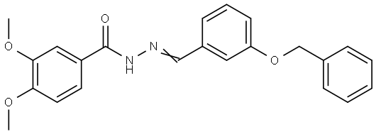 N'-(3-(BENZYLOXY)BENZYLIDENE)-3,4-DIMETHOXYBENZOHYDRAZIDE Struktur