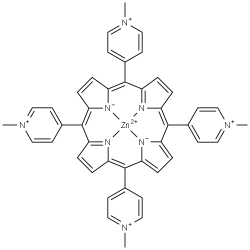 zinc tetra(4-N-methylpyridyl)porphine Struktur