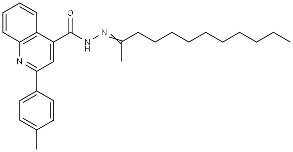 2-(4-METHYLPHENYL)-N'-(1-METHYLUNDECYLIDENE)-4-QUINOLINECARBOHYDRAZIDE Struktur