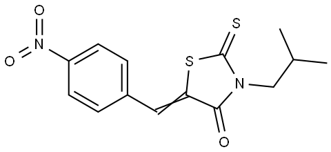 3-ISOBUTYL-5-(4-NITROBENZYLIDENE)-2-THIOXO-1,3-THIAZOLIDIN-4-ONE Struktur