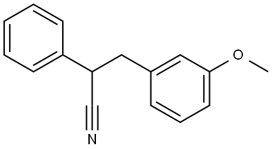 3-(3-methoxyphenyl)-2-phenylpropanenitrile Struktur