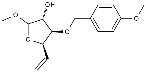 METHYL 5,6-DIDEOXY-3-O-(4-METHOXYBENZYL)-D-XYLO-HEX-5-ENOFURANOSIDE Struktur