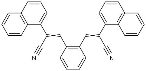 (2Z,2'Z)-3,3'-(1,2-PHENYLENE)BIS(2-(NAPHTHALEN-1-YL)ACRYLONITRILE) Struktur