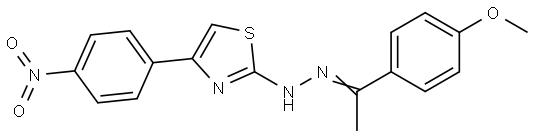 1-(4-METHOXYPHENYL)ETHANONE [4-(4-NITROPHENYL)-1,3-THIAZOL-2-YL]HYDRAZONE Struktur