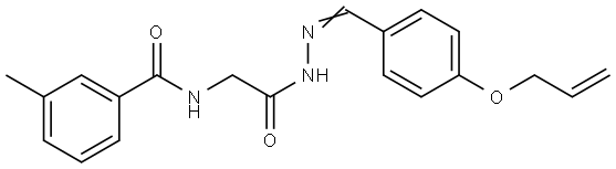 N-(2-(2-(4-(ALLYLOXY)BENZYLIDENE)HYDRAZINO)-2-OXOETHYL)-3-METHYLBENZAMIDE Struktur