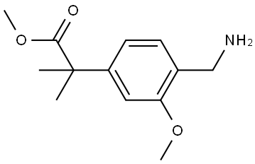 methyl 2-(4-(aminomethyl)-3-methoxyphenyl)-2-methylpropanoate Struktur