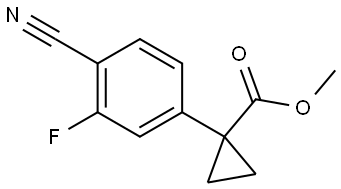 Methyl 1-(4-cyano-3-fluorophenyl)cyclopropanecarboxylate Struktur