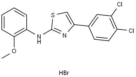 N-(4-(3,4-DICHLOROPHENYL)-1,3-THIAZOL-2-YL)-N-(2-METHOXYPHENYL)AMINE HBR Struktur