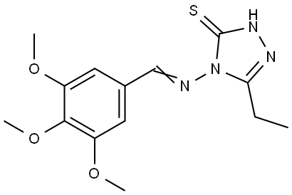 5-ETHYL-4-((3,4,5-TRIMETHOXYBENZYLIDENE)AMINO)-4H-1,2,4-TRIAZOLE-3-THIOL Struktur