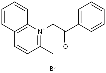 Quinolinium, 2-methyl-1-(2-oxo-2-phenylethyl)-, bromide (1:1) Struktur