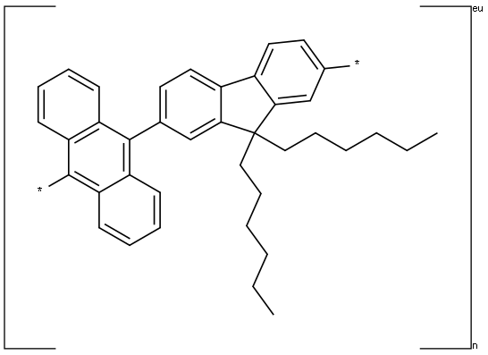 Poly[(9,9-dihexylfluoren-2,7-diyl)-co-(anthracen-9,10-diyl)] Struktur