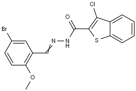 N'-(5-BROMO-2-METHOXYBENZYLIDENE)-3-CHLORO-1-BENZOTHIOPHENE-2-CARBOHYDRAZIDE Struktur