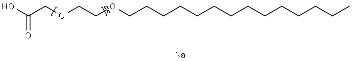 Poly(oxy-1,2-ethanediyl), .alpha.-(carboxymethyl)-.omega.-(tetradecyloxy)-, sodium salt Struktur