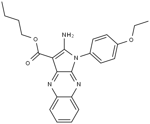 BUTYL 2-AMINO-1-(4-ETHOXYPHENYL)-1H-PYRROLO(2,3-B)QUINOXALINE-3-CARBOXYLATE Struktur