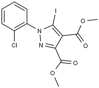 DIMETHYL 1-(2-CHLOROPHENYL)-5-IODO-1H-PYRAZOLE-3,4-DICARBOXYLATE Struktur