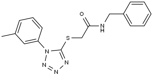 N-BENZYL-2-((1-(3-METHYLPHENYL)-1H-TETRAAZOL-5-YL)THIO)ACETAMIDE Struktur