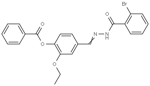 4-(2-(2-BROMOBENZOYL)CARBOHYDRAZONOYL)-2-ETHOXYPHENYL BENZOATE Struktur