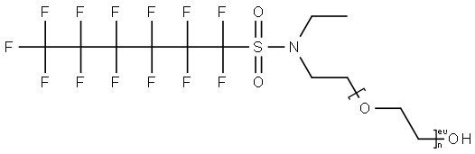 Poly(oxy-1,2-ethanediyl), .alpha.-2-ethyl(tridecafluorohexyl)sulfonylaminoethyl-.omega.-hydroxy- Struktur