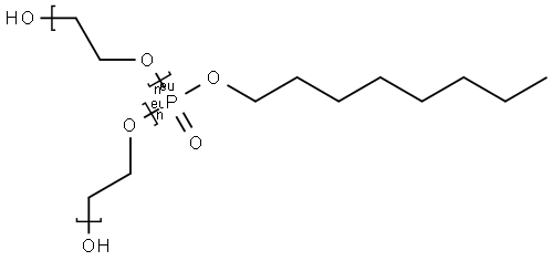 POLYOXY12ETHANEDIYLALPHAALPHAOCTYLOXYPHOSPHINYLIDENEBISOMEGAHYDROXY Struktur