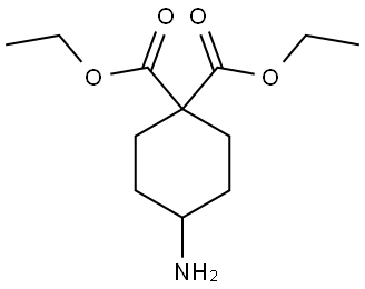 1,1-Cyclohexanedicarboxylic acid, 4-amino-, diethyl ester Struktur