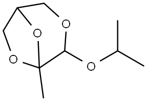 4-isopropoxy-5-methyl-3,6,8-trioxabicyclo[3.2.1]octane Struktur