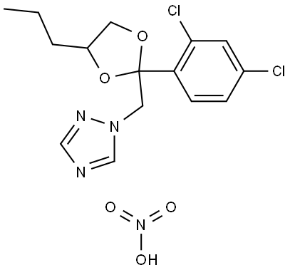 Propiconazole-d3 HNO3 (dioxolane-4,5,5-d3)(mixture of diastereomers) Struktur