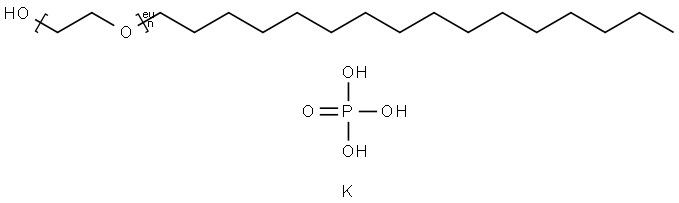 Potassium .omega.-hexadecylpolyoxy-ethylene phosphate Struktur