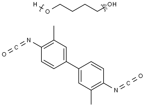 Poly(oxy-1,4-butanediyl), α-hydro-ω-hydroxy-, polymer with 4,4'-diisocyanato-3,3'-dimethyl-1,1'-biphenyl Struktur