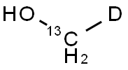 Methyl-13C, d1 alcohol Struktur